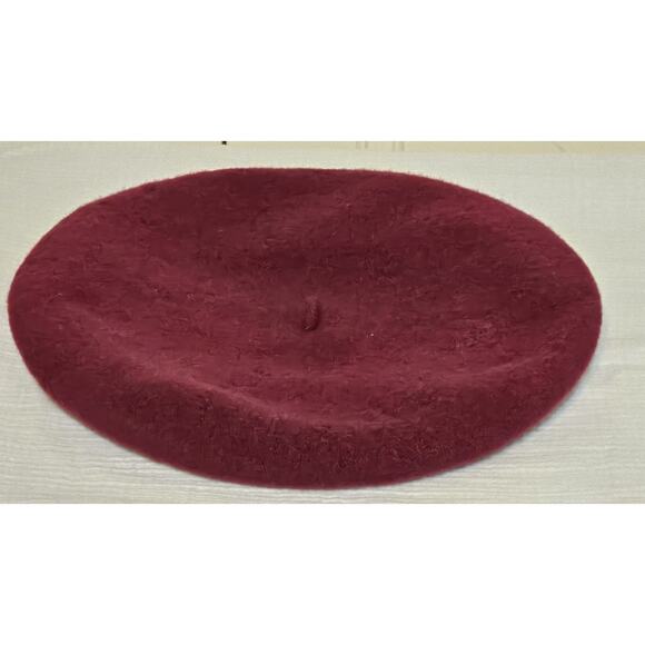 Vintage Liz Claiborne Wool Rasberry Beret - Picture 1 of 3